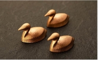 環境に優しい銅製インテリア（滋賀県の鳥かいつぶり・小3個セット）
