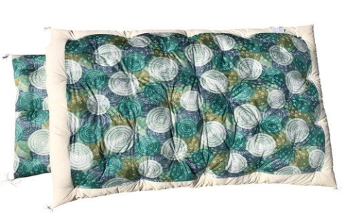 極上純綿　もめん布団　和タイプ・掛敷セット　(ゆらぎ柄・緑色)【CW77W】 80764 - 滋賀県近江八幡市