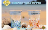 ＜琉球ガラス＞ つぶつぶ ビアグラス 2種×各1個 セット