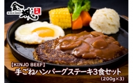 沖縄県産和牛【KINJO BEEF】手ごねハンバーグステーキ（200g×3P）