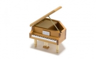 009-034＜２３弁オルゴール＞ピアノ型（小物入れ付）：ナチュラル