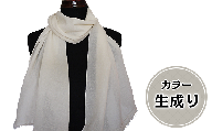 40-04【カラー：生成り】栃尾織物シルク混ガーゼストール