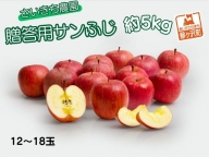 さいきち農園のサンふじ 約4～5kg(12～18玉)　青森県鰺ヶ沢町産りんご