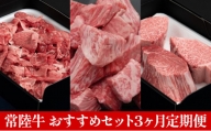 【定期便】常陸牛 おすすめセット 3ヶ月連続  定期便 お肉