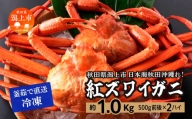 日本海沖産 紅ズワイガニ500g前後×2匹 約1.0kg/冷凍