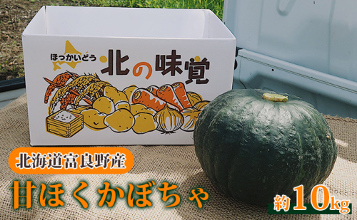 【2024年秋～発送】北海道 富良野産 甘ほくカボチャ 10kg かぼちゃ (山本農園) 野菜 新鮮 直送 いも 道産 ふらの 送料無料 数量限定 先着順 北海道 富良野市 ほくほく 秋 826056 - 北海道富良野市