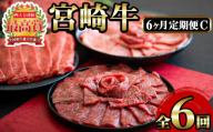 ＜定期便・6回(連続)＞宮崎牛・定期便C(6ヶ月)国産 宮崎県産 宮崎牛 牛肉 ステーキ 焼肉 すき焼き 炒め物 霜降り A4【MI023】【(株)ミヤチク宮崎加工センター】