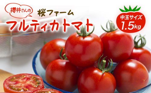 桜ファームの中玉トマト『フルティカ』1.5kg とまと おいしい 箱入り ボックス 安心安全 農家直送 樹上完熟 ジュース ピューレ ソース ペースト 野菜  82856 - 兵庫県加西市