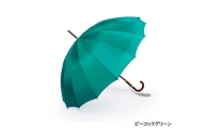 【前原光榮商店】婦人用雨傘 トラッドクラシコ〈手元：楓〉名入れ可 (カラー：ピーコックグリーン)