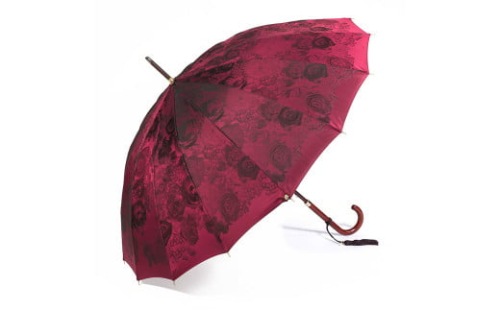 【前原光榮商店】婦人用雨傘 パシオ-カーボン〈手元：寒竹〉 (カラー：レッド)