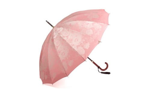 【前原光榮商店】婦人用雨傘 パシオ-カーボン〈手元：寒竹〉 (カラー：ローズ)