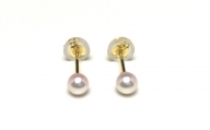 【024-03】老舗の真珠専門店・アコヤベビーパールピアス　　3.5～4.0ミリ　Ｋ18*