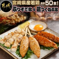 宮崎県産若鶏ふりそで串30本&鶏つくね平串20本セット (計2kg)_AA-G306
