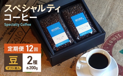 【定期便 12回】スペシャルティコーヒー 2種セット 豆 841050 - 静岡県静岡市