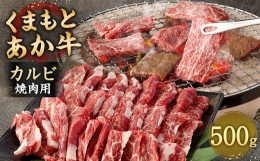 【ふるさと納税】あか牛 焼肉用 カルビ 500g 焼肉 肉 牛肉 冷凍 熊本県産