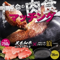 【肉とフライパンが届く】おもいのフライパン26cm《頂-ITADAKI-》&黒毛和牛ヒレステーキ肉５枚セット 牛肉 H051-129