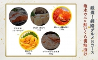 選べる！ 釧路グルメ 海の幸 Bコース（5種類から2品）塩水ウニ・いくら醬油漬け醬油漬け F4F-2034
