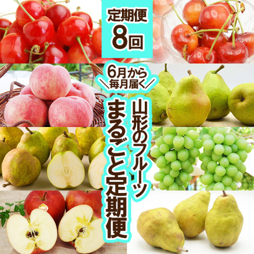 ★定期便8回★【6月から毎月届く】山形のフルーツまるごと定期便 【令和8年産先行予約】FS25-637 844211 - 山形県山形市