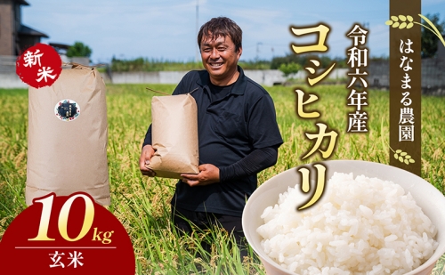 はなまる農園令和6年新米香川県産「コシヒカリ（玄米）10kg」 84645 - 香川県東かがわ市