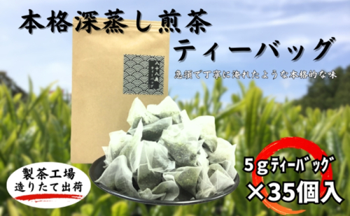 本格深蒸し煎茶ティーバッグ 大袋（5g×35個入） 84726 - 静岡県袋井市