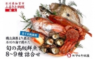 石川県・加賀市 旬の鮮魚 ( 刺身用/下処理済 ) 詰合せ 8～9種