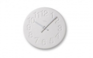 珪藻土の時計 / ホワイト （LC11-08 WH）Lemnos レムノス 時計 [№5616-0360]