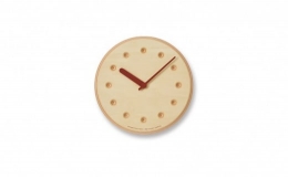 【ふるさと納税】Paper-Wood CLOCK dot/オレンジ（DRL19-07OR）レムノス Lemnos 時計[?5616-0948]