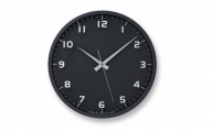nine clock[電波時計]/ LC08-14W BK レムノス Lemnos 時計