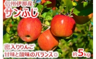 【012-19】信州のサンふじ　5キロ！（りんご・リンゴ・林檎）