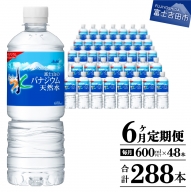 【6か月お届け】 「アサヒおいしい水」富士山のバナジウム天然水 2箱(48本入）PET600ml 6回 水定期便 ミネラルウォーター 毎月 天然水 飲料水