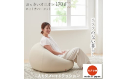 大きくてゆったり座れるたまねぎ型のおっきいオニオンソファ170リットルです。ピーズの補充ができるので、長く使って頂けます。やわらかいニットカバーは、丸型なのでカバーリングが簡単です。「ソファのない暮ら