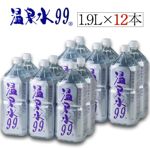 A1-0862／飲む温泉水/温泉水99（1.9L×12本） 85865 - 鹿児島県垂水市