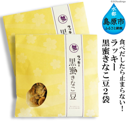 DE105 ラッキー 黒蜜きなこ豆(85g) 2袋 [ 黒蜜 きなこ 2袋 おすすめ おやつ 九州 長崎県 島原市 ] 86078 - 長崎県島原市
