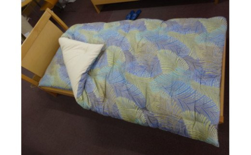 極上純綿　もめん布団　掛敷セット　(ジャワ柄・青)【CW79W】 86108 - 滋賀県近江八幡市