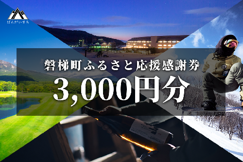 町内の星野リゾートでも利用可　磐梯町ふるさと応援感謝券(3,000円分) 86143 - 福島県磐梯町