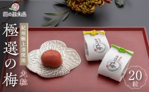極選の梅 木箱 1箱20粒入り ［Kn12］ 86303 - 和歌山県上富田町