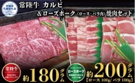 【焼肉セット】常陸牛180g・ローズポーク200g（茨城県共通返礼品）