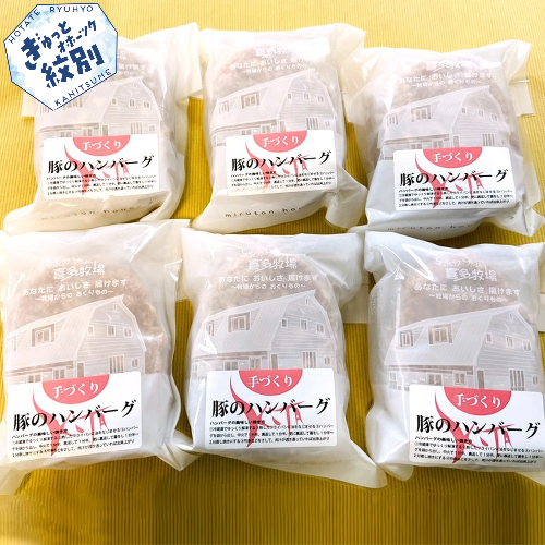12-165 喜多牧場の手づくり豚のハンバーグ6パック 871010 - 北海道紋別市