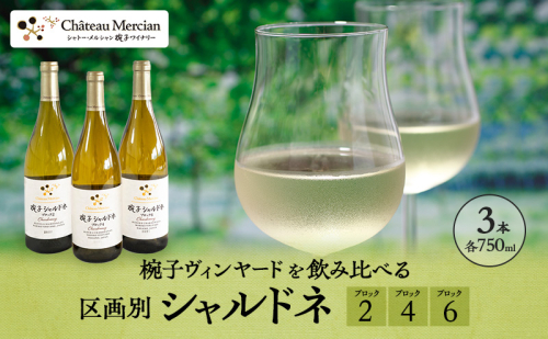 限定 ワイン 椀子ヴィンヤードを飲み比べるシャルドネ区画別 3本 セット 椀子シャルドネ 750ml シャルドネ 白ワイン お酒 酒 アルコール 飲み比べセット ギフト 贈り物 プレゼント 871698 - 長野県上田市