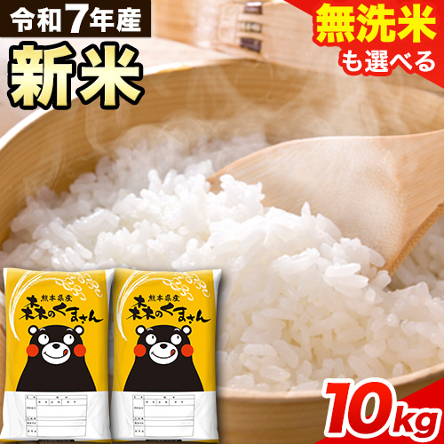新米 令和7年産 無洗米 も 選べる 森のくまさん 10kg 5kg × 2袋  白米 熊本県産 単一原料米 森くま《10月中旬-12月末頃出荷》《精米方法をお選びください》送料無料 876545 - 熊本県御船町