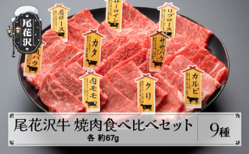  焼肉食べ比べセット 【最大6ヶ月待ち】 尾花沢牛 A4-5 9種 部位お任せ 約3～4人前 牛肉 黒毛和牛 国産 nj-og9ys