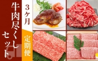 お肉の定期便　たっぷり牛肉尽くしセット(3か月)｜山重食肉