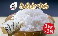 １７８．日置さん家のお米「きぬむすめ」3kg×3袋【玄米・2024年産】