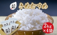 １８１．日置さん家のお米「きぬむすめ」2kg×4袋【玄米・2024年産】