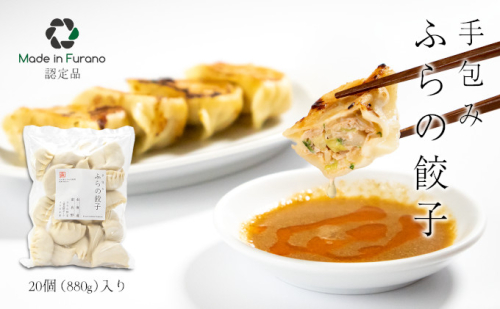 【北海道富良野市】手包みふらの餃子 20個入 (中華 冷凍 即席 食品 簡単 加工品 調理不要 おかず 手作り 道産 富良野 ふらの 北海道 送料無料) 879928 - 北海道富良野市