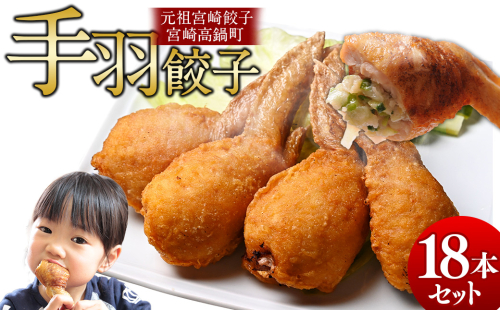 【宮崎空港で大人気!】TV某番組で餃子日本一獲得!＜馬渡の手羽餃子18本＞翌月末迄に順次出荷 餃子の馬渡 手羽先餃子 国産100％ 宮崎餃子 特産品 88223 - 宮崎県高鍋町