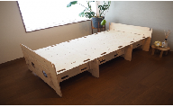 I-E03　多機能簡易組立て合板ベッドもくみん　株式会社青地ライフクリエイト