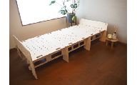 I-E04　多機能簡易組立て合板ベッドもくみんライト　株式会社青地ライフクリエイト