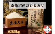 【のし付き】【令和5年産】【高級】南魚沼産こしひかり玄米（5kg）新潟県 特A地区の美味しいお米。