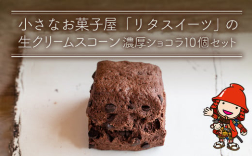 発酵バター香る濃厚リッチな生クリーム スコーン (濃厚ショコラ) 10個セット | お菓子 菓子 おかし 洋菓子 焼き菓子 イギリス菓子 ショコラスコーン チョコスコーン おやつ デザート スイーツ 手作り ティータイム アフタヌーンティー 大分県 中津市